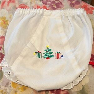 Christmas Embroidered Diaper Cover Up
